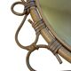 Oval rattan mirror from the 1950s France