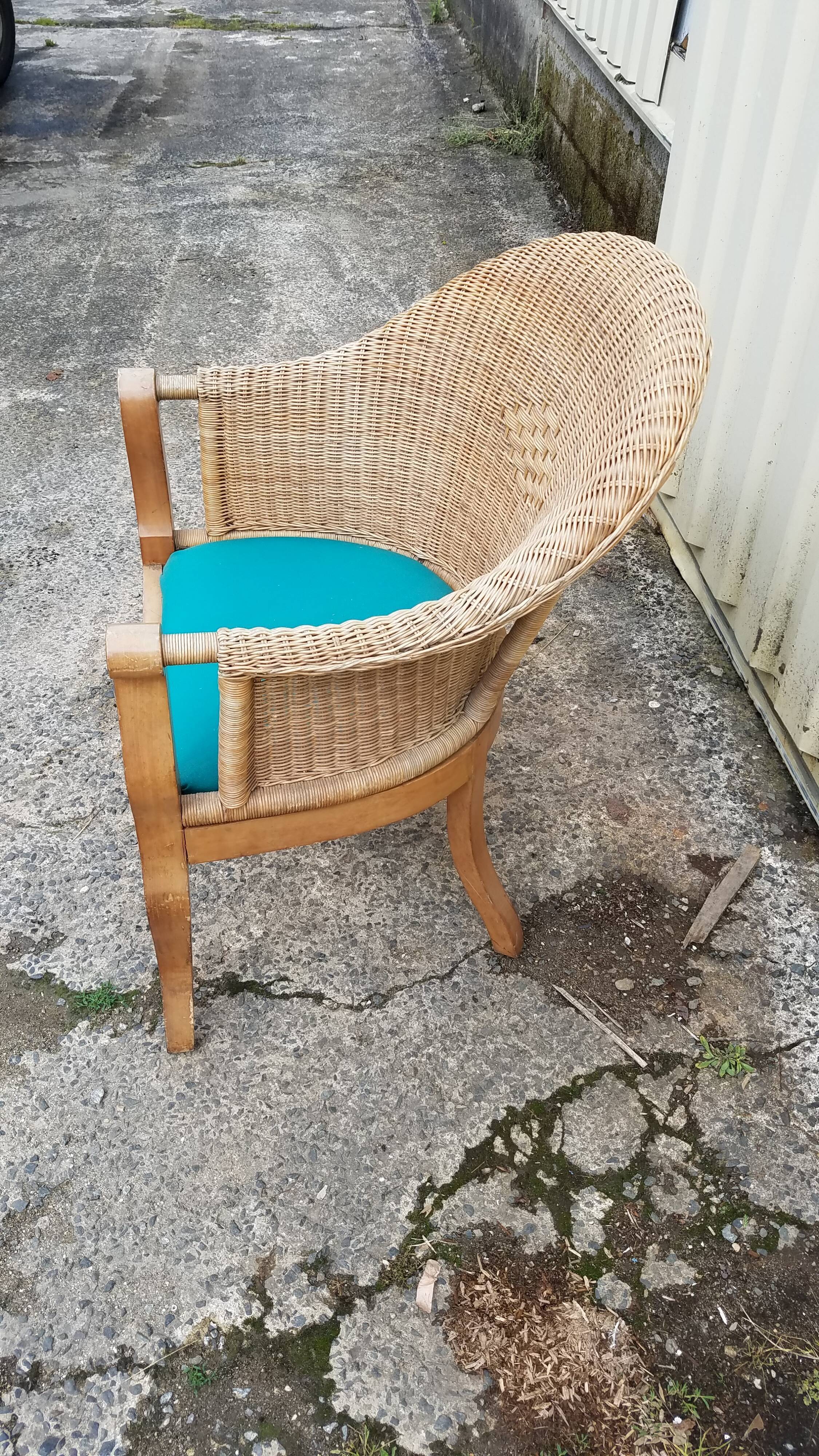 Wicker armchair