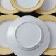 6 antique dessert plates