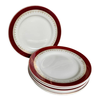 Lot de 7 assiettes Digoin Sarreguemines modèle Martine