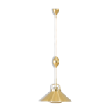 Mid-Century Danish Brass P-295 Adjustable Pendant Lamp By Fritz Schlegel For Lyfa, 1960s