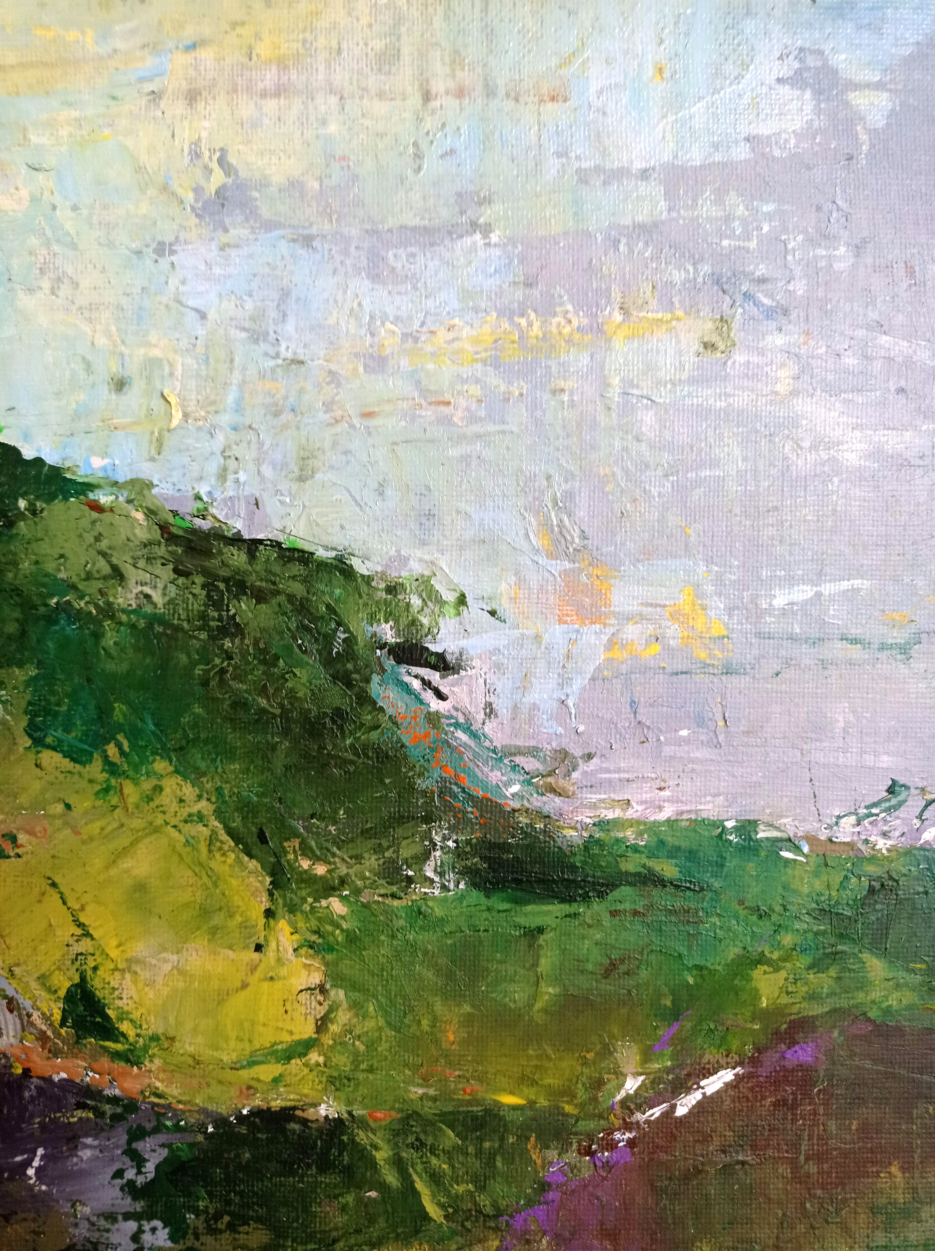 Modern painting - abstract Mediterranean landscape