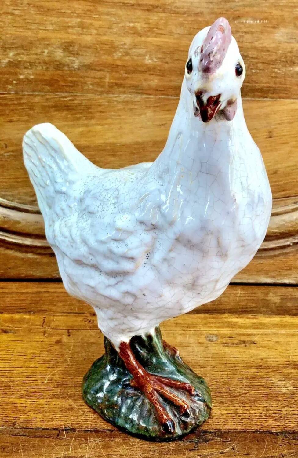 Terracotta hen Bavent XIX sulphide eyes