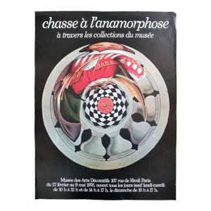 Affiche chasse à l'anamorphose - arts