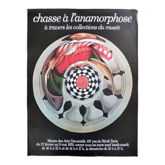 Poster Hunting anamorphosis 1976 Museum of Decorative Arts