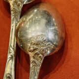 Christofle spoons and forks from the Chrysanthème model.