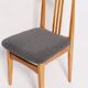 Mid-Century beech wood chair with grey boucle fabric, M. Zielinski, Europe, 1960.