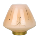 Midcentury glass & brass table lamp