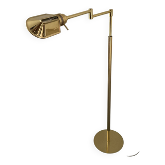 Lampadaire liseuse en laiton des années 70