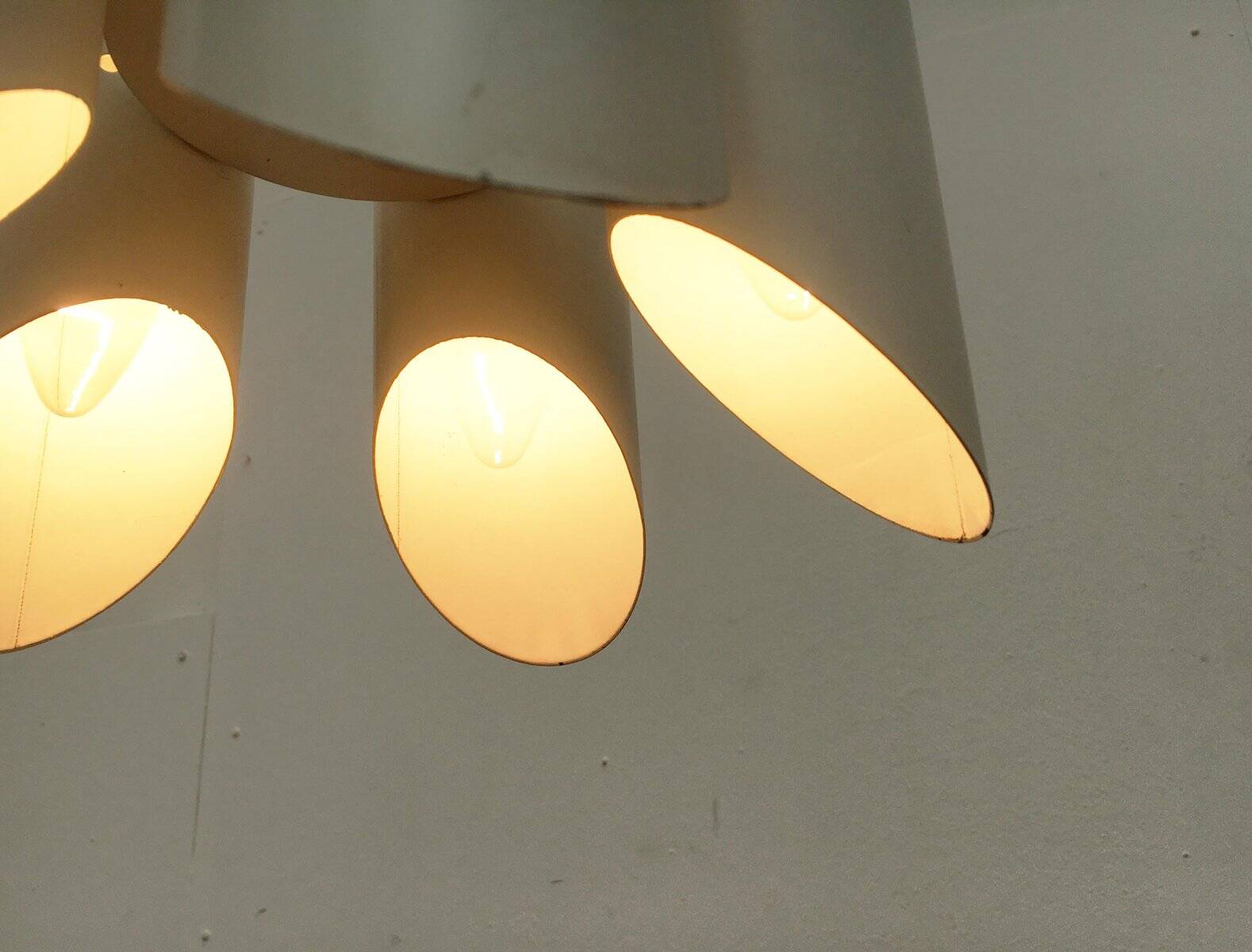 Minimalist German suspension from the mid-century space age, 1960s.