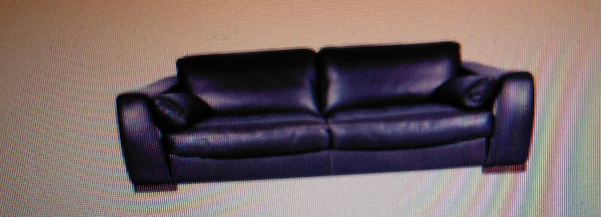 Incanto Sofa Brown Model Three-Seater Sofa with Cushions
