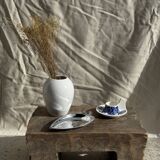 Vintage blue and white hand-held egg cup Poland D13