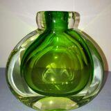 Vase en verre soufflé XXème