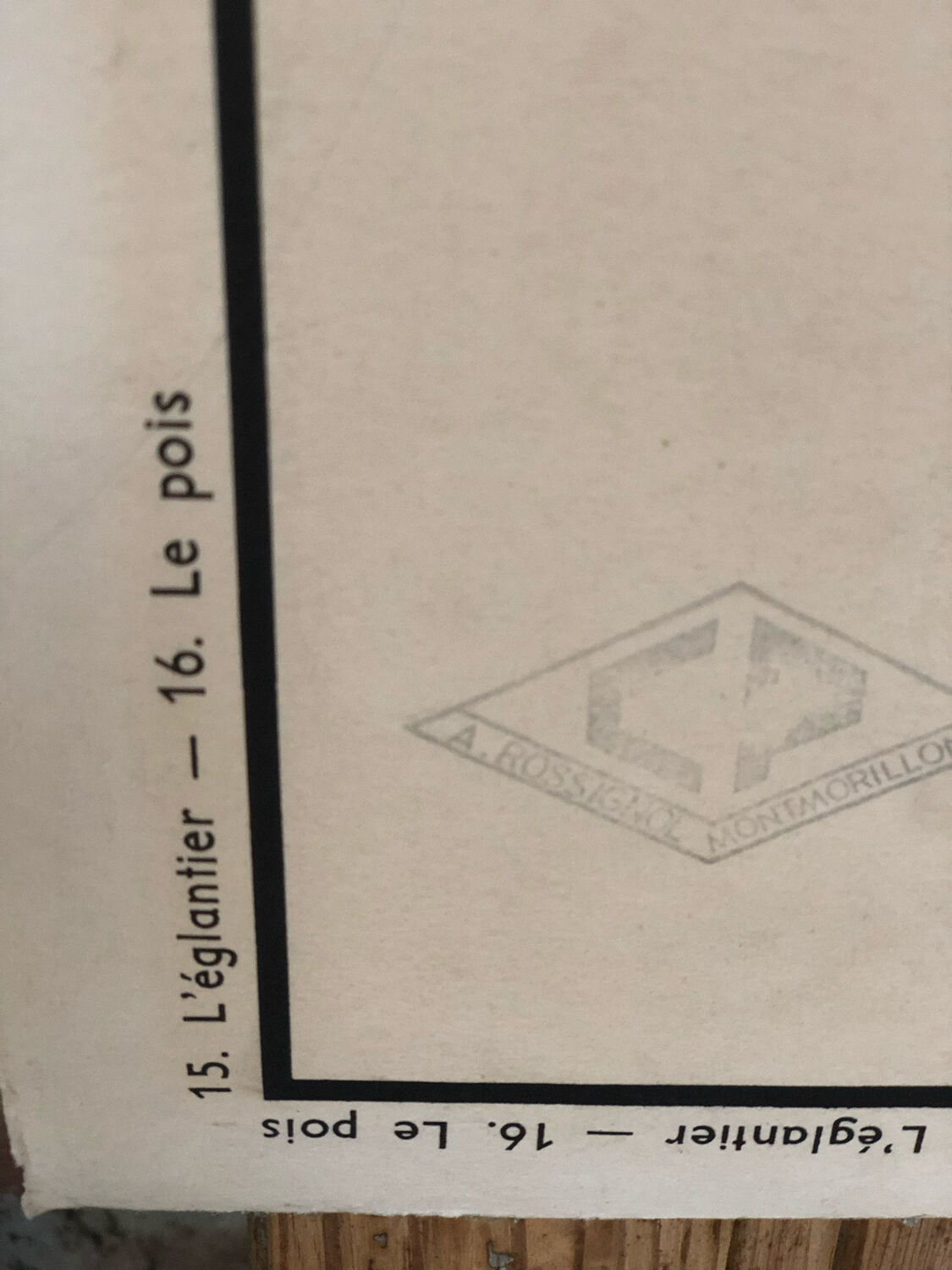 Old double-sided Rossignol school poster