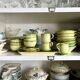 Alcea hand-painted ceramic cake plate