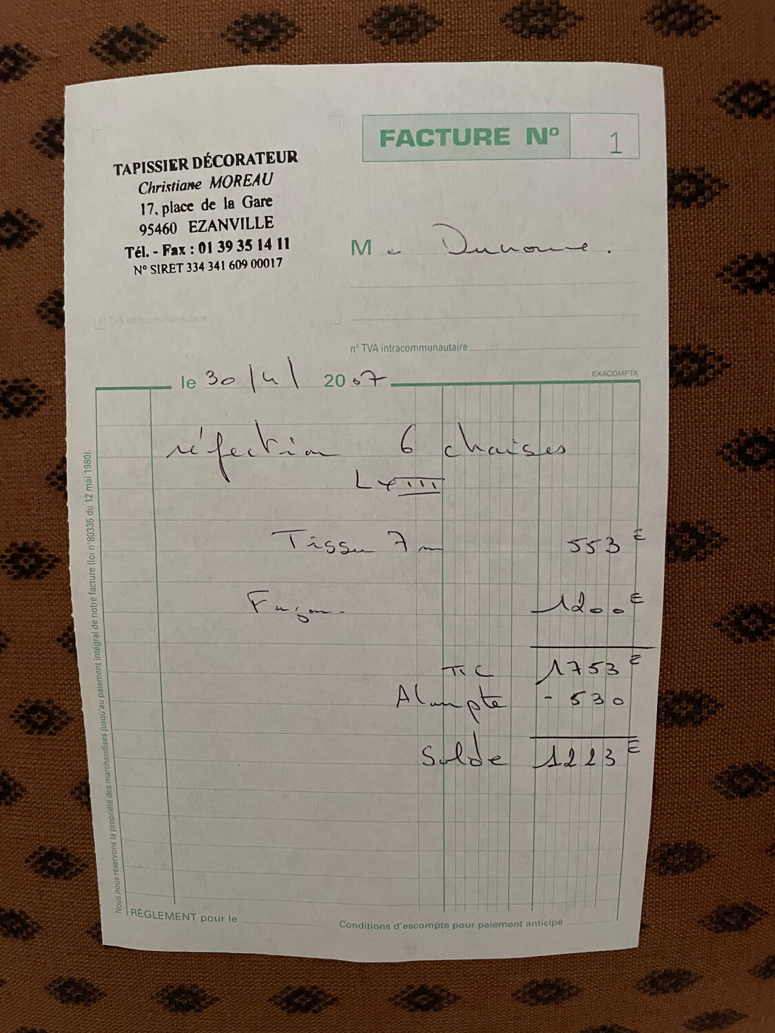 Set of 6 Louis XIII chairs