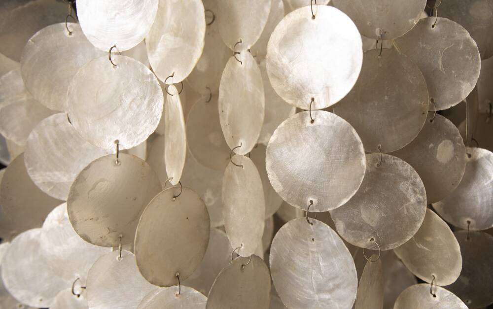 Verner Panton mother-of-pearl chandelier