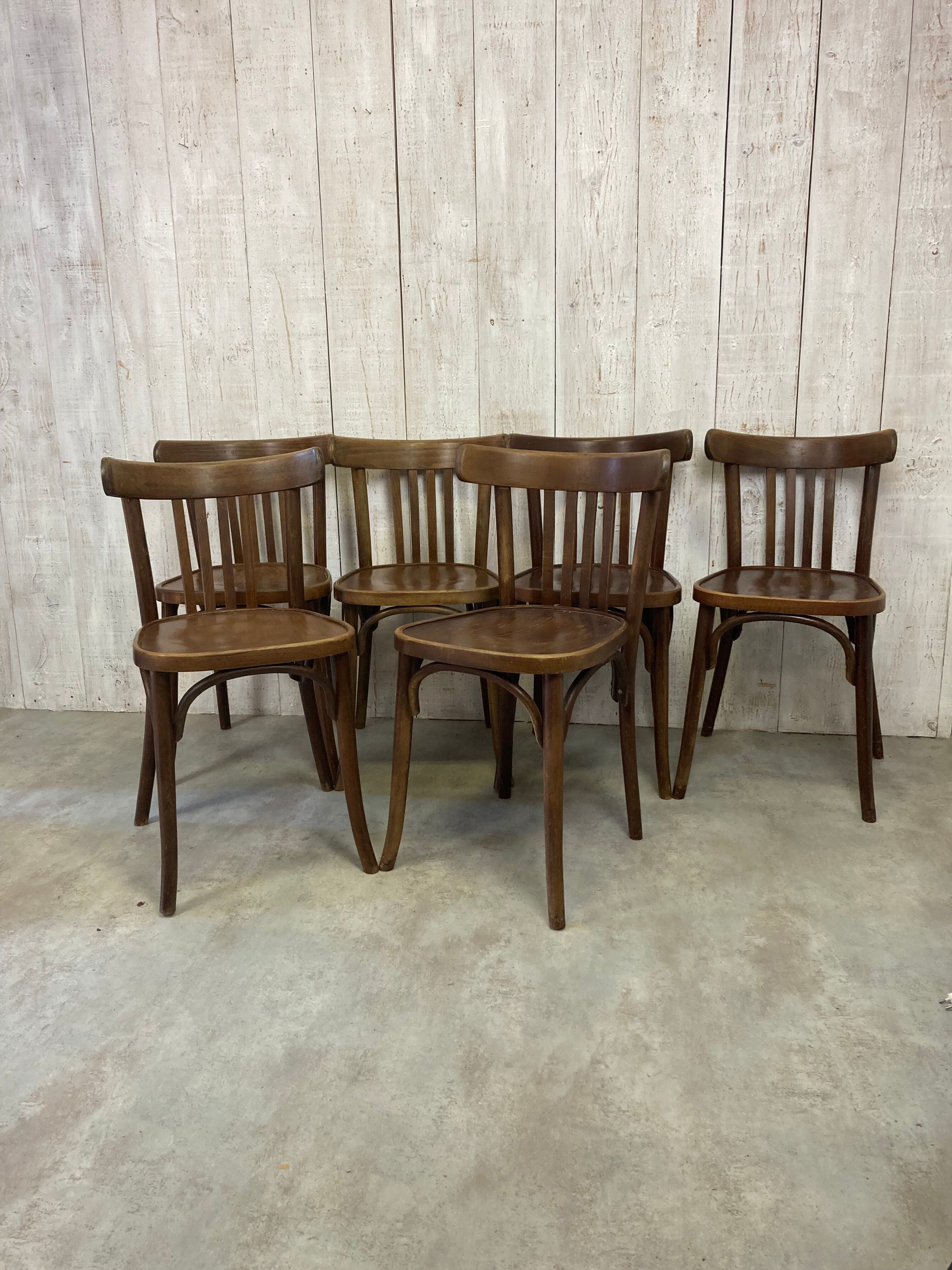 Série de 6 chaises bistrot
