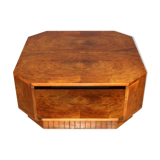Art deco walnut coffee table
