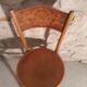 Chaise bistrot en bois courbé dossier avec décor