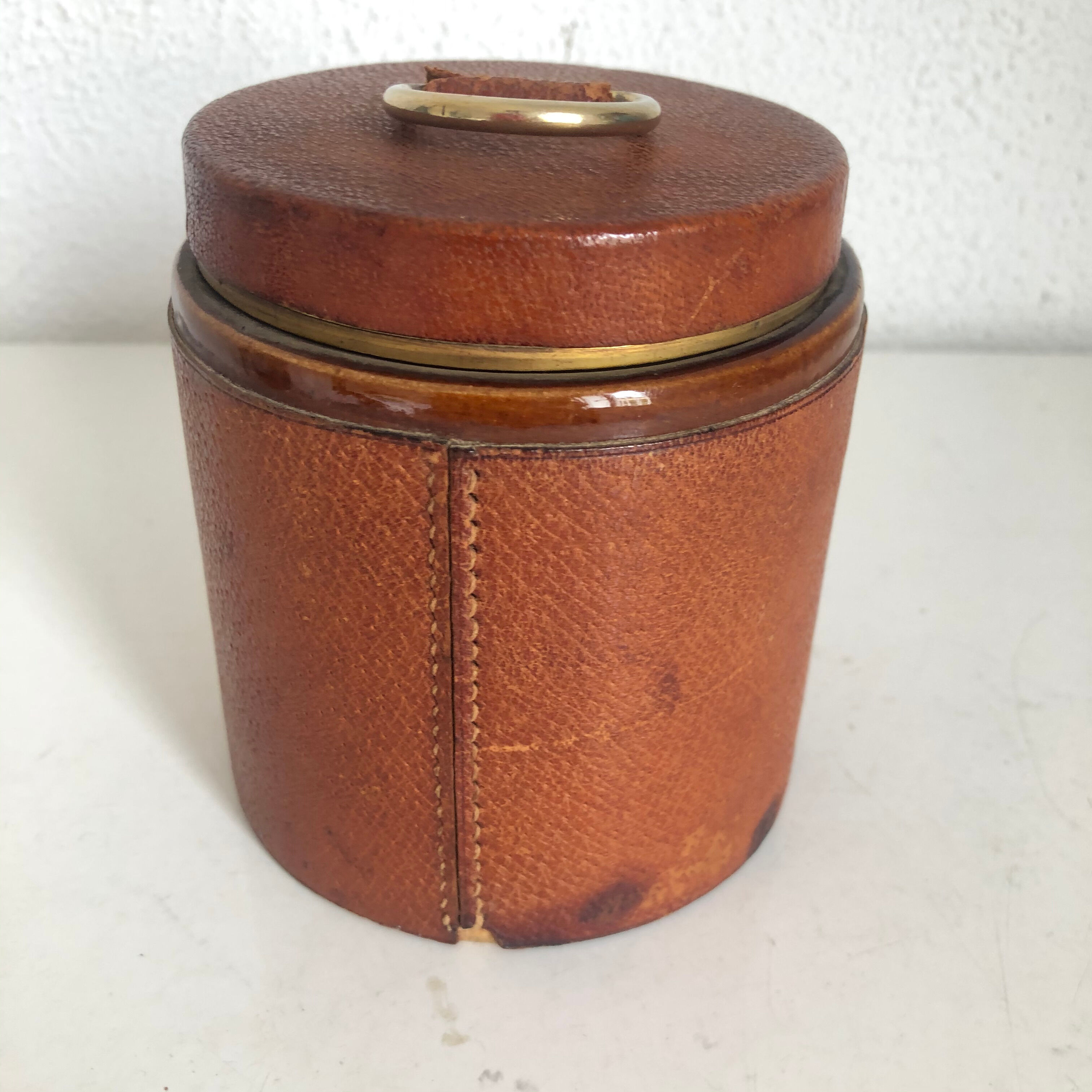 Vintage 1960 Longchamp horse leather cigarette holder - 11 x 10 cm