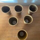 Ancien Service Bouteille +  6 Gobelets Grès DIGOIN France Vintage