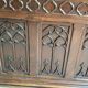 Ancien bureau 9 tiroirs en noyer de style gothique ref je
