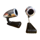 Pair of Hanau lamps, streamline design