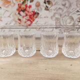 Lot de 4 verres à liqueur forme gobelet Cristal d'Arques modèle Longchamp