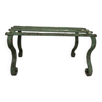 French Wrought Iron Garden Footstool, Late 19th Century