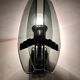Smoked glass wall sconce. Italy, 1970s.