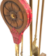 Old bronze chimney servant shovel broom bellows and clamp