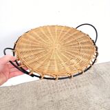 Round Rattan Serving Tray