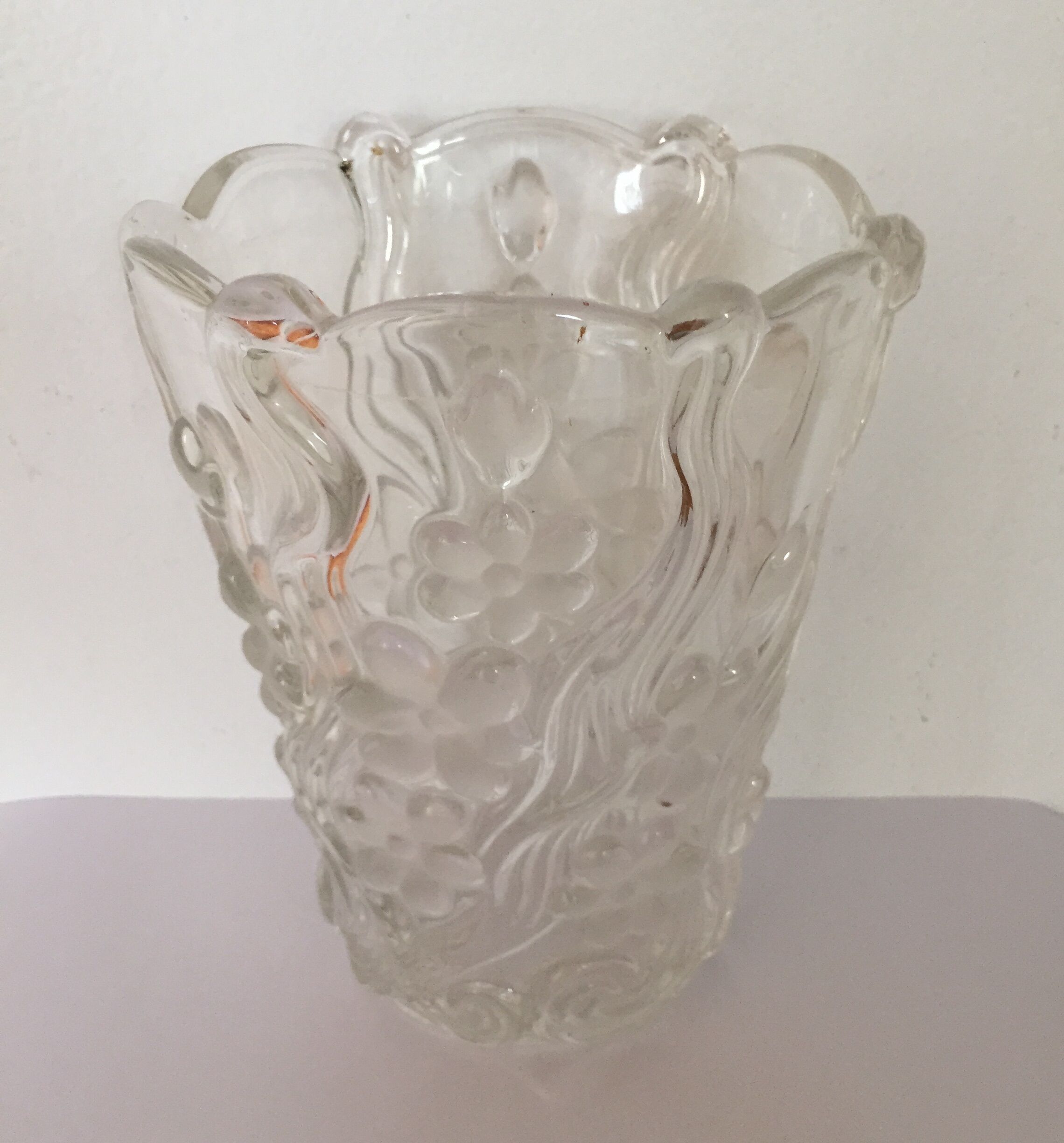 Molded glass vase