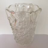Molded glass vase
