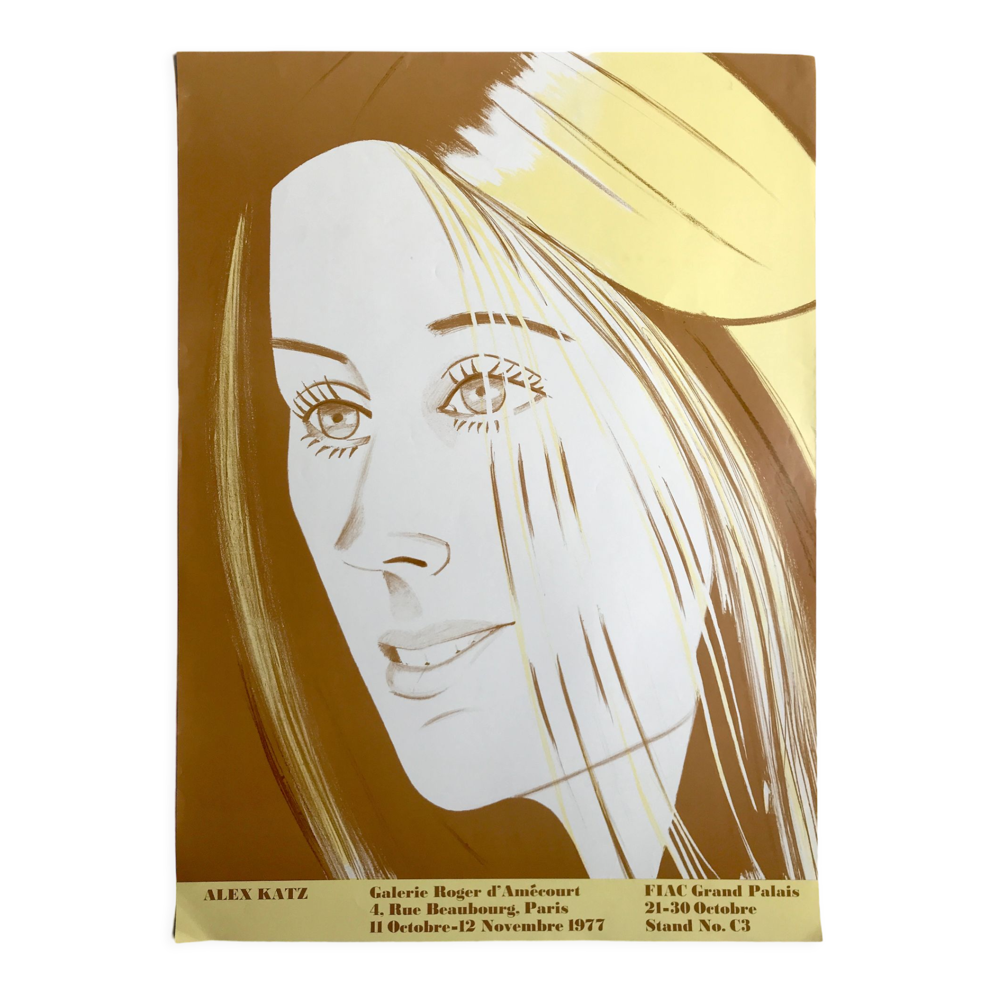 Original lithograph poster by Alex Katz, Galerie Roger d'Amécourt / FIAC, 1977