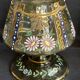 Amber crystal enamel and gilded liquor service