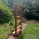 Vintage solid oak library shelf with 6 removable shelves