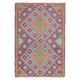 Vintage Turkish Oushak Handmade Wool Cotton Purple Area Rug 165x244