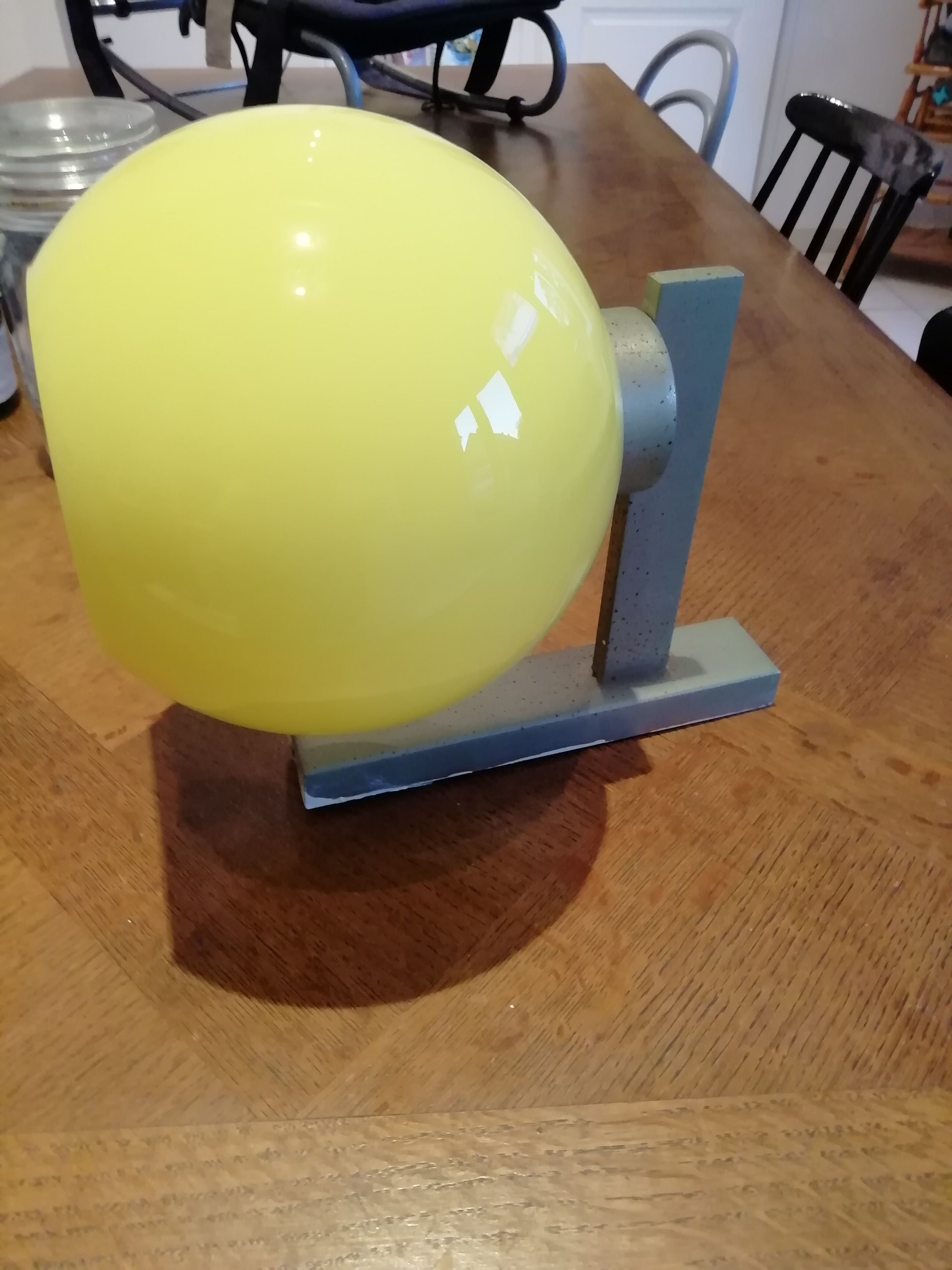 Lita yellow opaline wall sconce 1970
