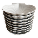 Set of 9 shell-shaped bowls