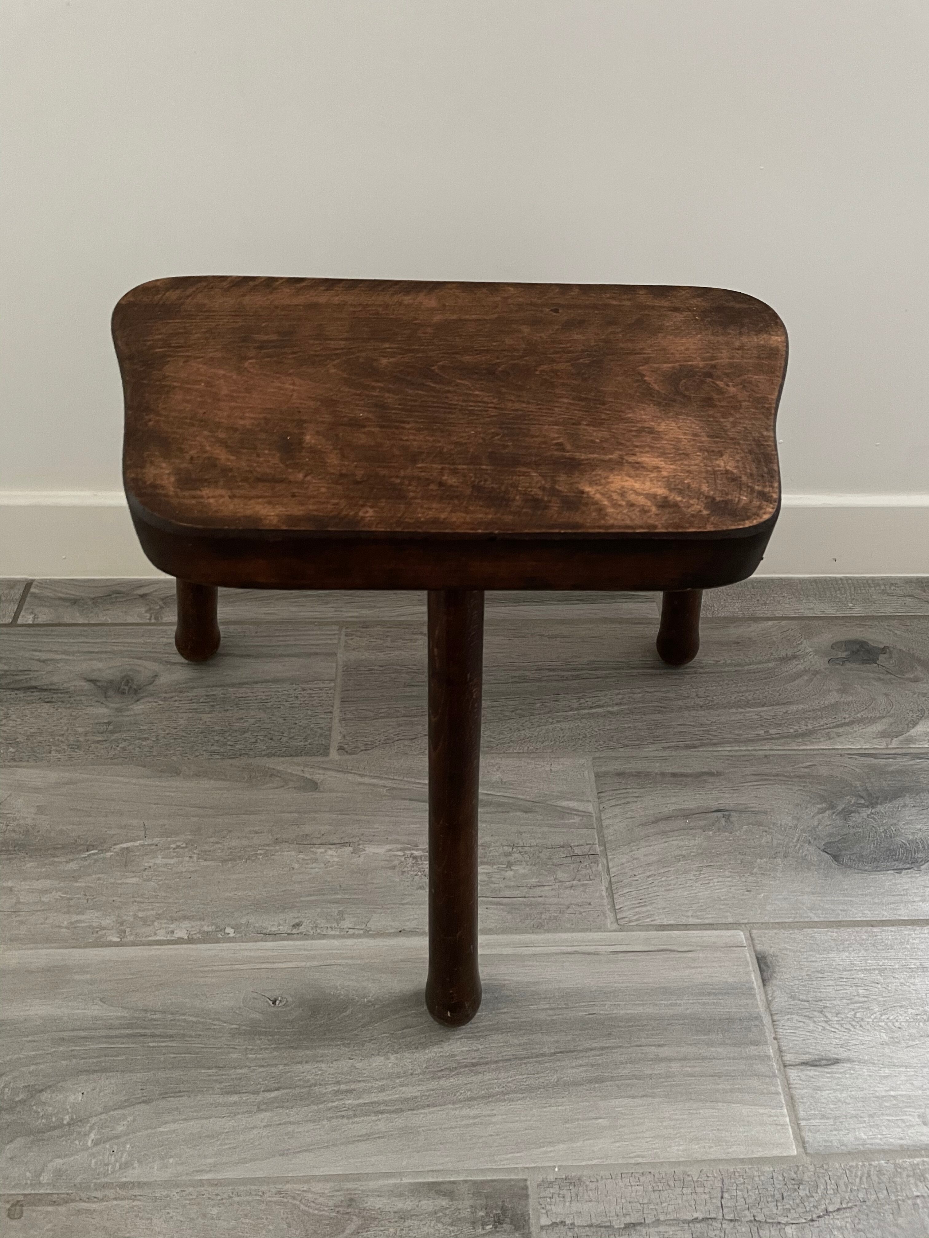 Wooden tripod stool