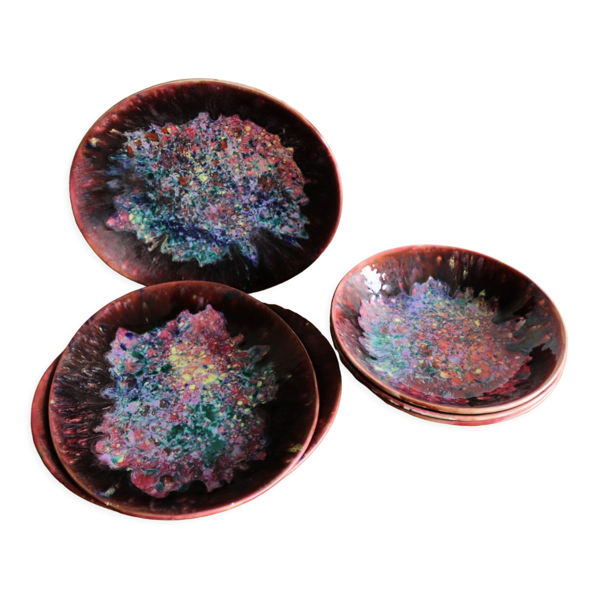 6 Morvan ceramic plates