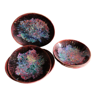 6 Morvan ceramic plates