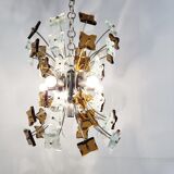 Mid century glass sputnik chandelier, 1970s