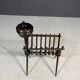 French vintage beech magazine rack, 1960s