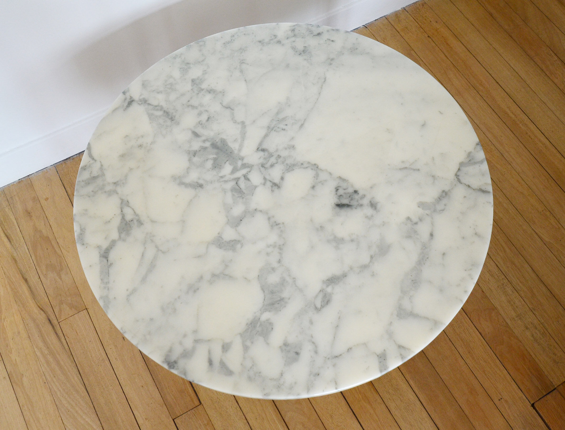 60s marble round coffee table