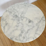 60s marble round coffee table