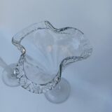 Paire de vases soliflore en verre, fin XIX ème siècle.
