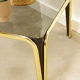 Vintage coffee table in brass and smoked glass